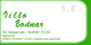 villo bodnar business card